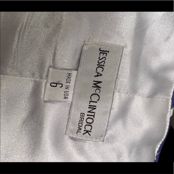 Jessica McClintock Bustier Stretch Satin Dress - Picture 7 of 8